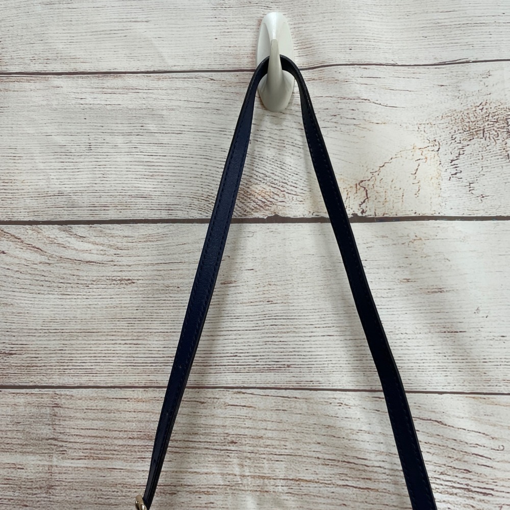 KATE SPADE NEW YORK VIA LIMONI CLARA CROSSBODY IN STRAW AND NAVY BLUE LEATHER - Picture 4 of 16